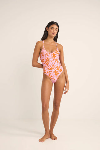 Bora Bora Floral Cross Back One Piece