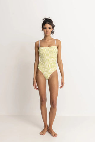 Horizon Scrunched Side One Piece (Palm)
