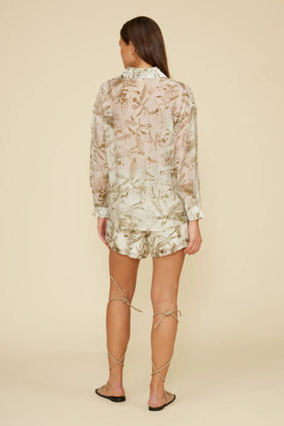 Lou Relaxed Shorts (Ivory/Olive)