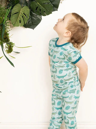 Later Gator Alligator Kids Bamboo Pajamas Sleepwear Set