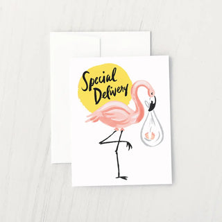 Flamingo Stork Card