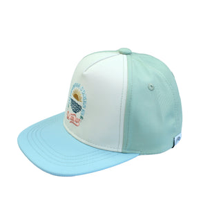 Happiness Comes In Waves Coastal Snapback Hat