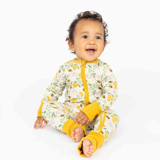 Bee Bamboo Convertible Footie Pajamas