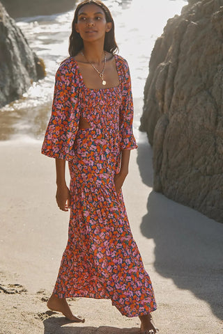 Heidi Long-Sleeve Cutout Maxi Dress (PPP)