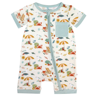 Beach Day Summer Baby Clothing Bamboo Shortie Romper Jumpsuit