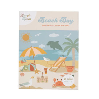 Beach Day Summer Kids 25 Piece Floor Puzzle Learning Toy