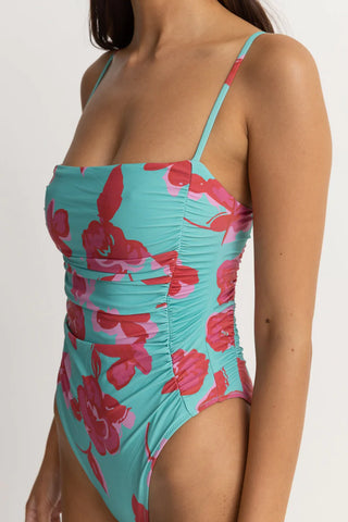 INFERNA FLORAL SCRUNCHED SIDE ONE PIECE (Spring)