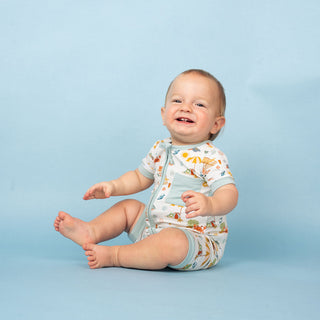 Beach Day Summer Baby Clothing Bamboo Shortie Romper Jumpsuit