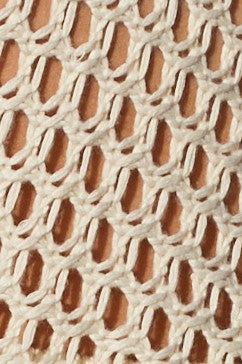 Balmy Crochet Knit Mini Dress (Cream)
