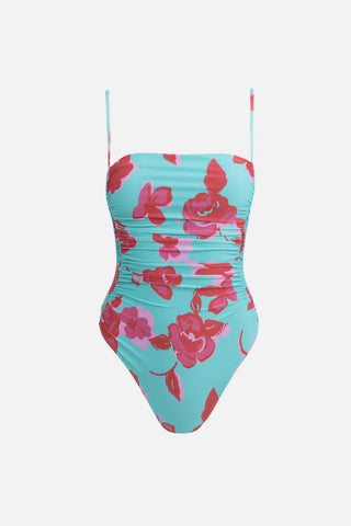 INFERNA FLORAL SCRUNCHED SIDE ONE PIECE (Spring)