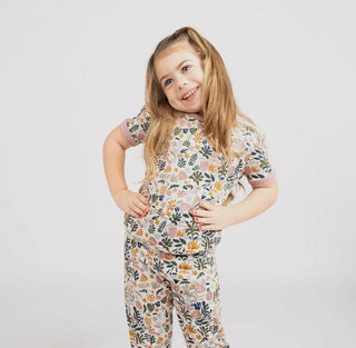 Tropical Paradise Boho Floral
Bamboo Kids Pajamas Set
