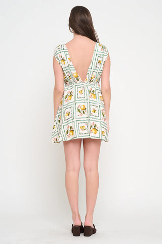 Lemon Grove Delight Bow Dress
