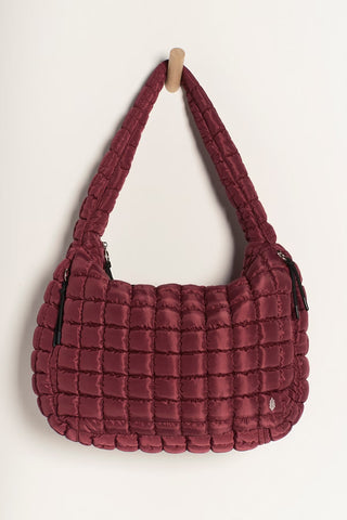 Quilted Carryall (Deep Mullberry)