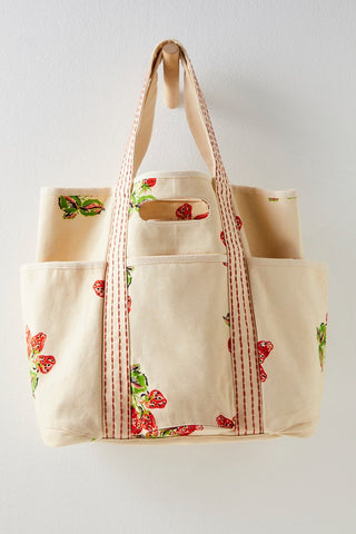 PRINTED CARAVAN TOTE (Strawberry)