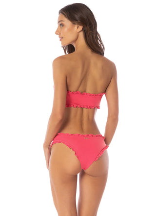 Cherry Crush Dafne Low Rise Ruffle Bikini Bottom