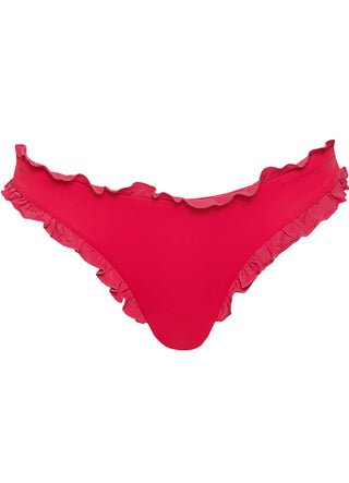 Cherry Crush Dafne Low Rise Ruffle Bikini Bottom