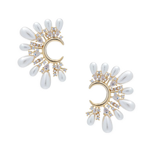 Pearl Moon Earrings