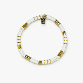 Pisa Stretch Bracelet (Gold White)