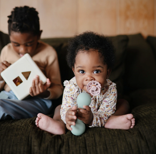 Silicone Baby Rattle Toy (Cambridge Blue)