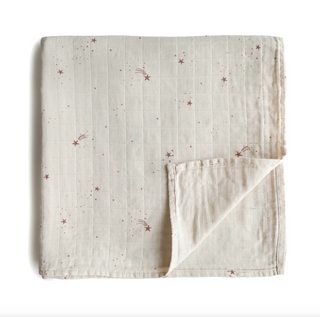 Muslin Swaddle Blanket Organic Cotton (Falling Stars)