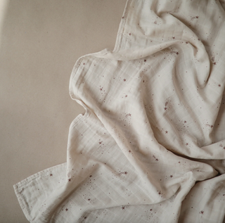 Muslin Swaddle Blanket Organic Cotton (Falling Stars)