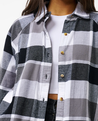 Pacific Dreams Cotton Flannel Shirt (Charcoal)