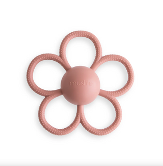 Daisy Rattle Teether (Dusty Rose)