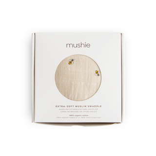 MUSLIN SWADDLE BLANKET ORGANIC COTTON (BEES)