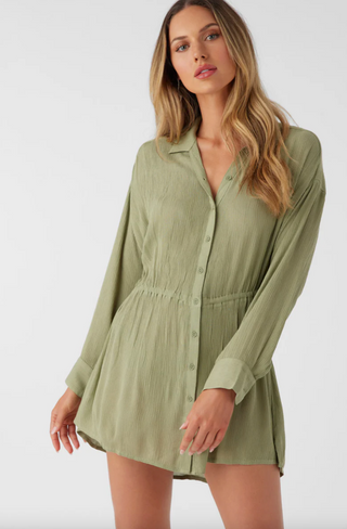 SALTWATER SOLIDS CAMI COVER-UP TUNIC (OGN)