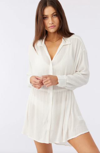 SALTWATER SOLIDS CAMI COVER-UP TUNIC (VAN)