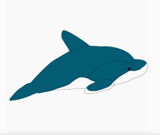 Demi The Dolphin Bamboo Plush Stuffed Animal