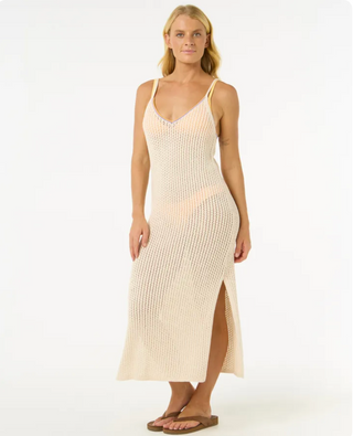 Cala Vadella Crochet Dress (Off White)