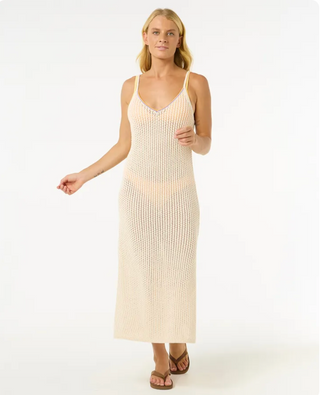 Cala Vadella Crochet Dress (Off White)