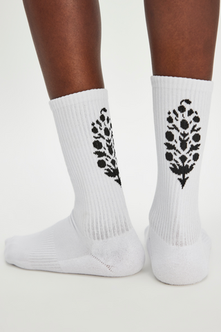 Last Lap Tube Socks (White/Black)