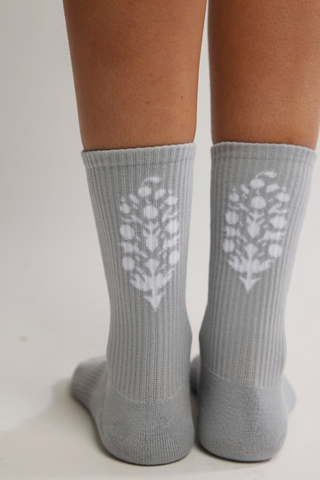 Last Lap Tube Socks (Steel/White)