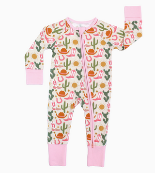 Hey Y'all Western Bamboo Convertible Baby Pajamas