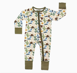 Howdy Western Bamboo Convertible Baby Pajamas
