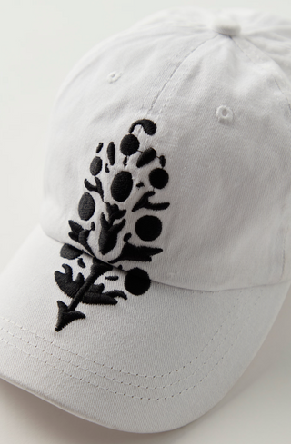 Big Buti Baseball Cap (White/Black)