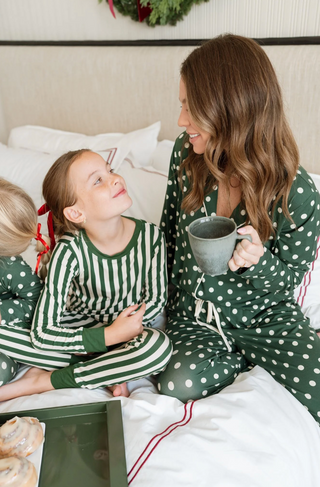 Green Polkadot Womens Set