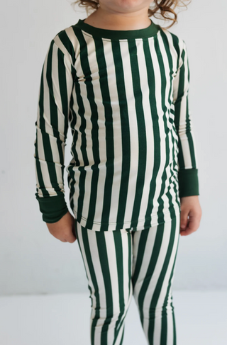 Green Stripe Two Piece Set