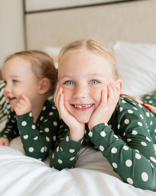 Green Polka Dot Two Piece Set