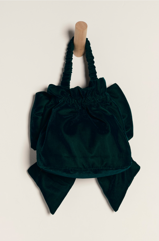 BELLE VELVET BOW BAG