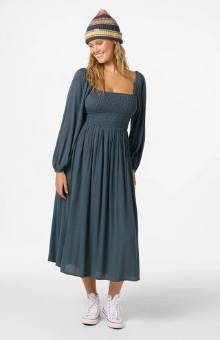 Gracyn Solid Midi Dress (Slate)