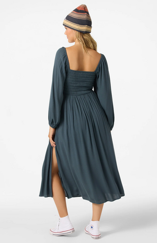 Gracyn Solid Midi Dress (Slate)