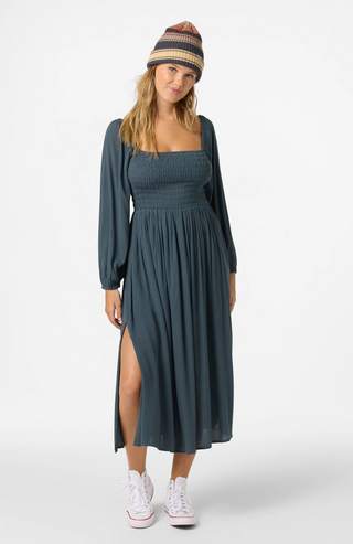 Gracyn Solid Midi Dress (Slate)