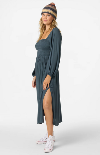 Gracyn Solid Midi Dress (Slate)