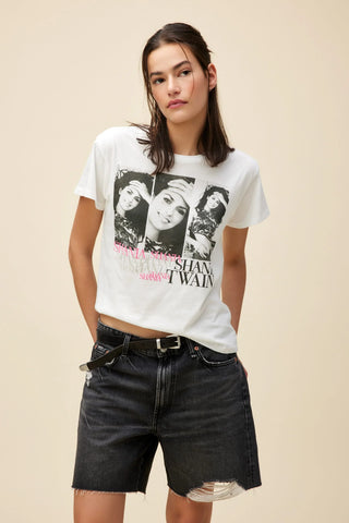 Shania Twain Repeated Solo Tee (Vint White)