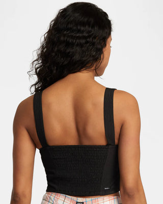 Bella Tank Smocked (Black)