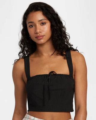 Bella Tank Smocked (Black)