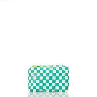 Petite Check Mini Pouch (Grove)